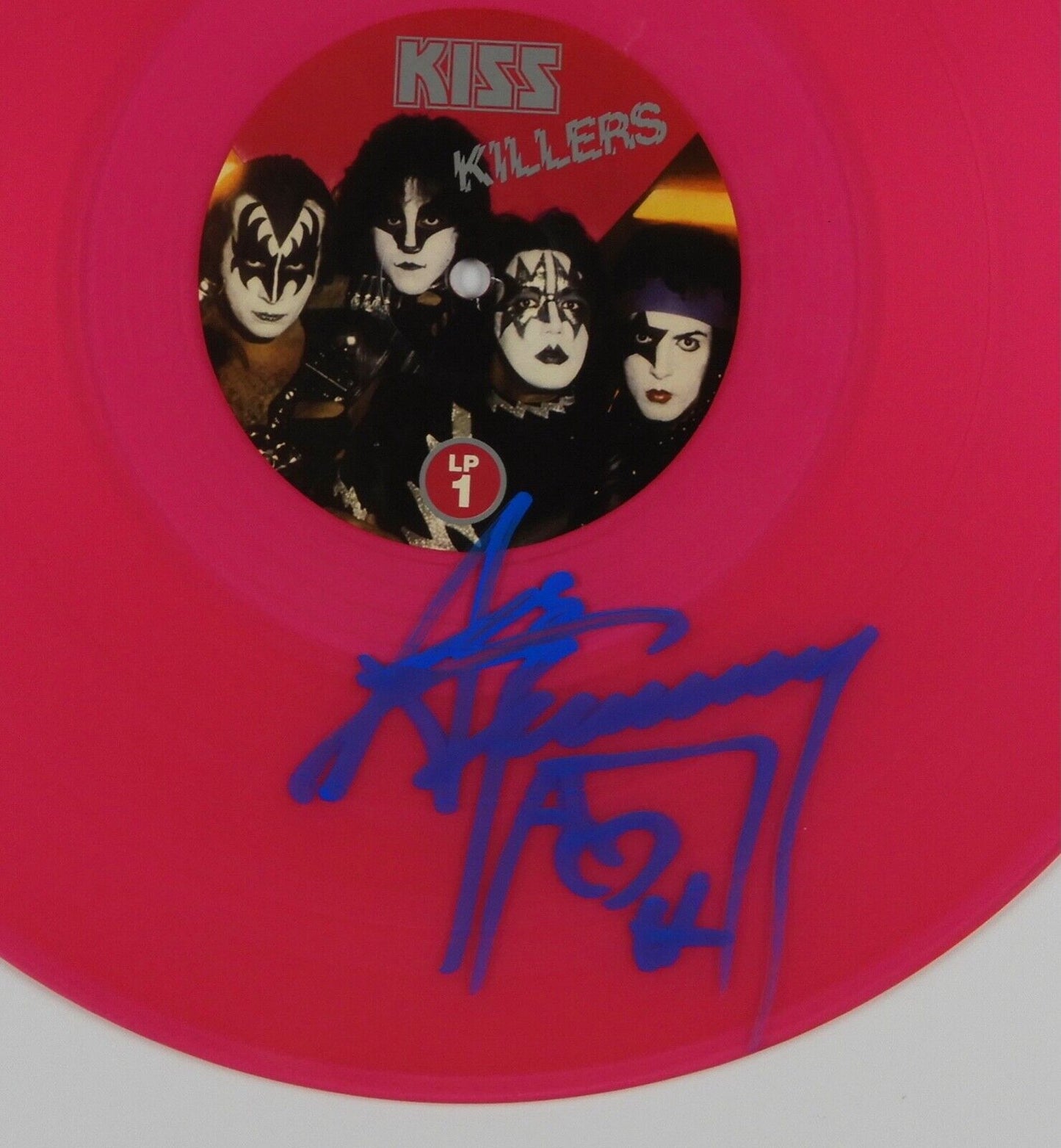 KISS JSA Ace Frehley Autograph Signed Record Album Killers Pink Vinyl