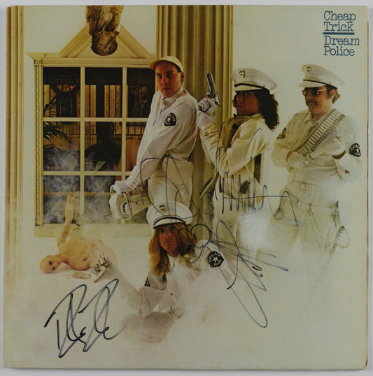 Cheap Trick Signed Autograph Record Album JSA Vinyl LP Dream Police
