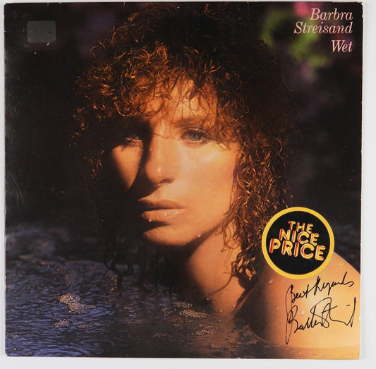 Barbra Streisand JSA Fully Signed Autograph Record Vinyl Full Name Wet