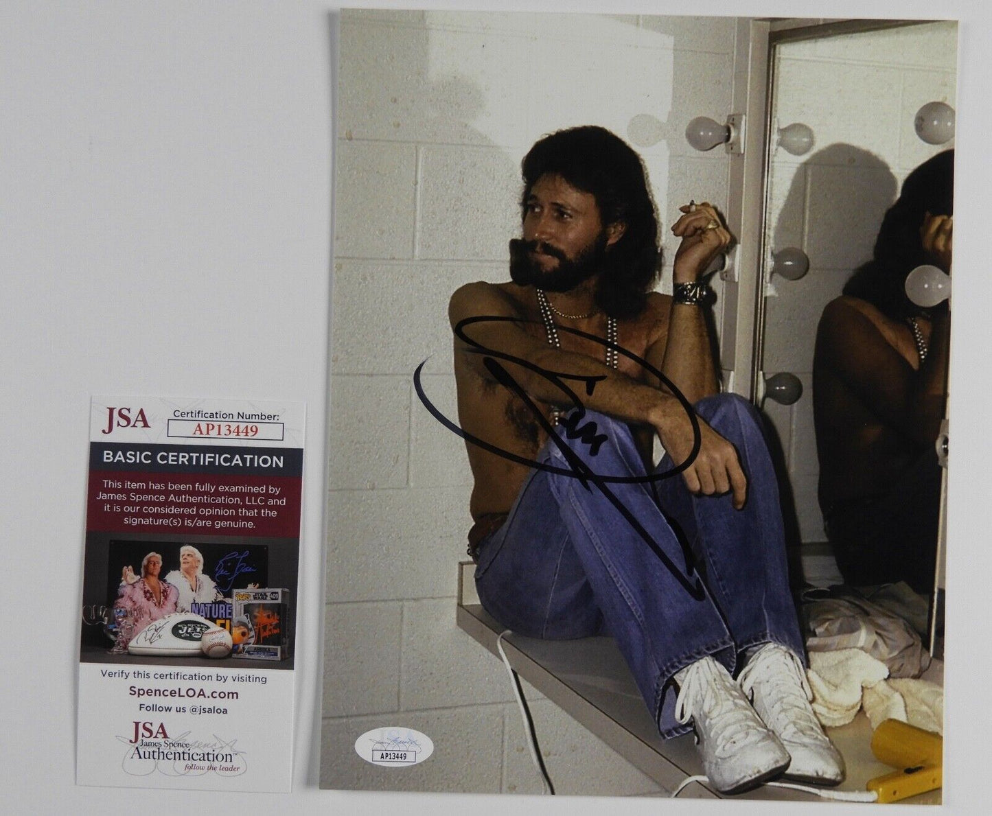 Barry Gibb JSA Signed Autograph 8 x 10 Photo The Bee Gees
