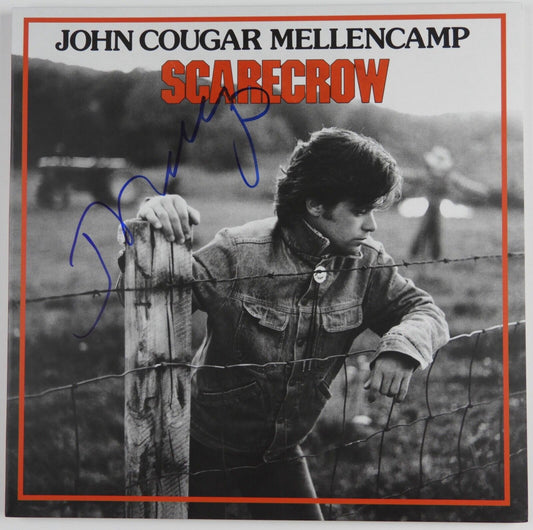 John Cougar Mellencamp JSA Signed Autograph Album Vinyl Record LP Scarecrow