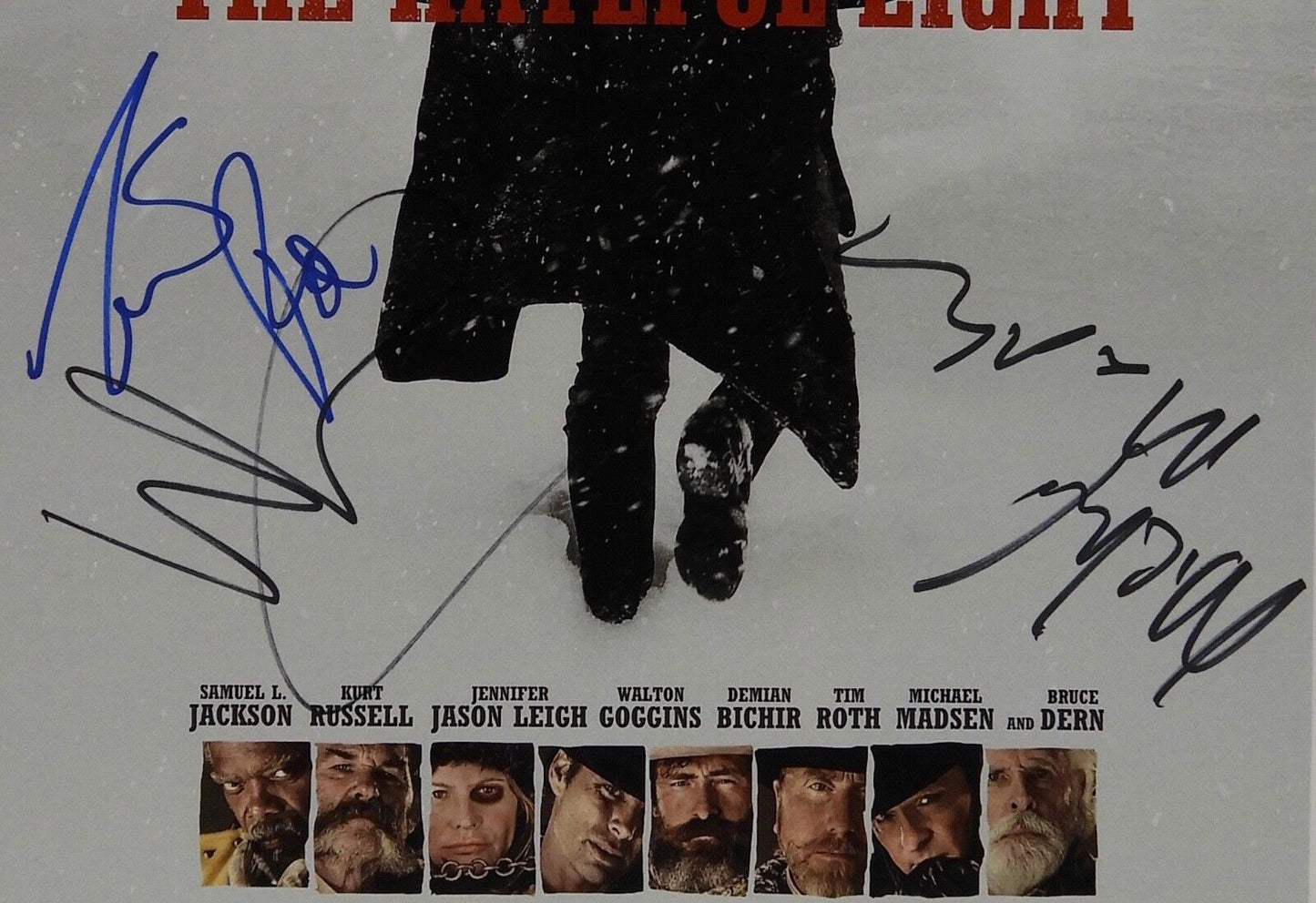 Hateful Eight Cast Autograph Signed 11 x 17 JSA COA Tim Roth Michael Madsen