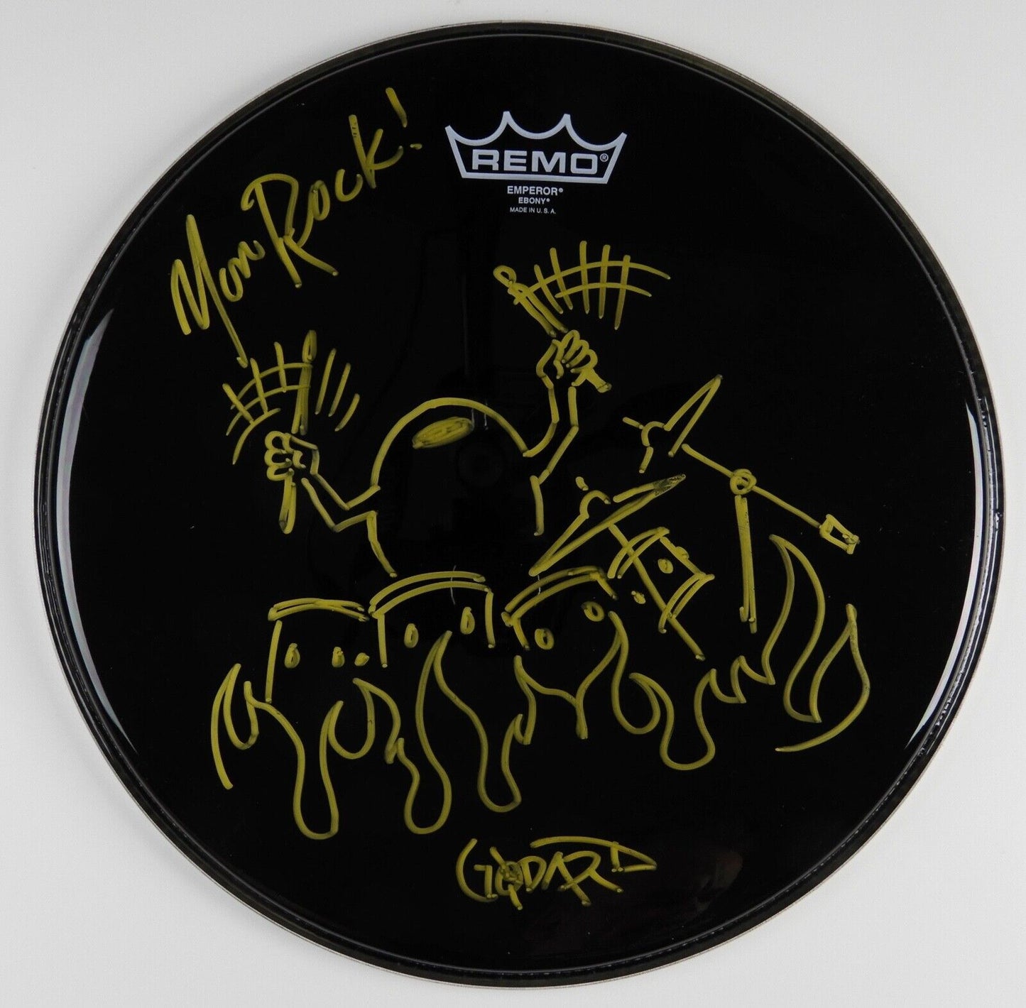 Michael Godard Signed Autograph Drum Head 13" Custom Art Hand Sketch