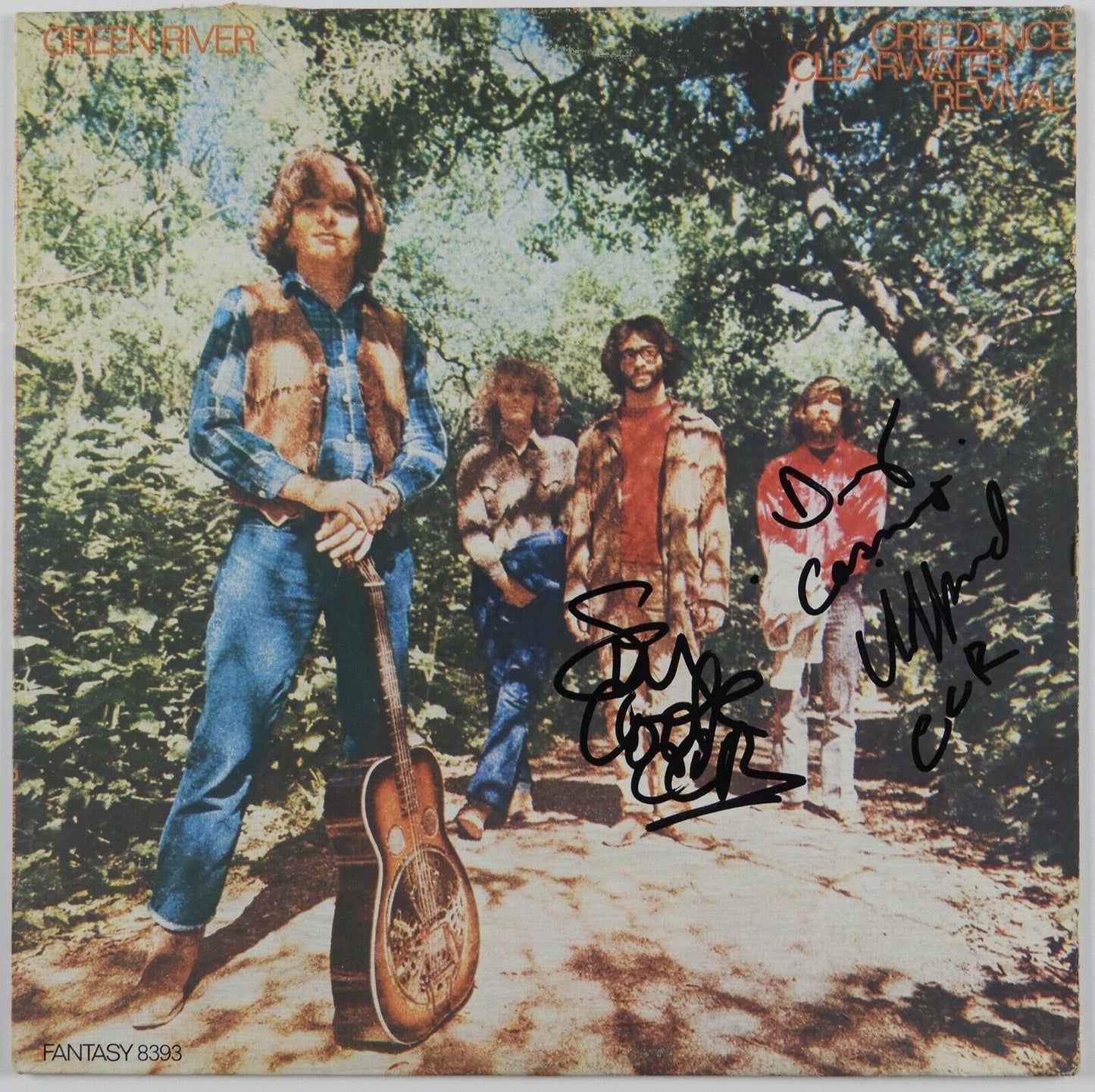 CCR Signed Autograph Record Album JSA Vinyl LP Green River