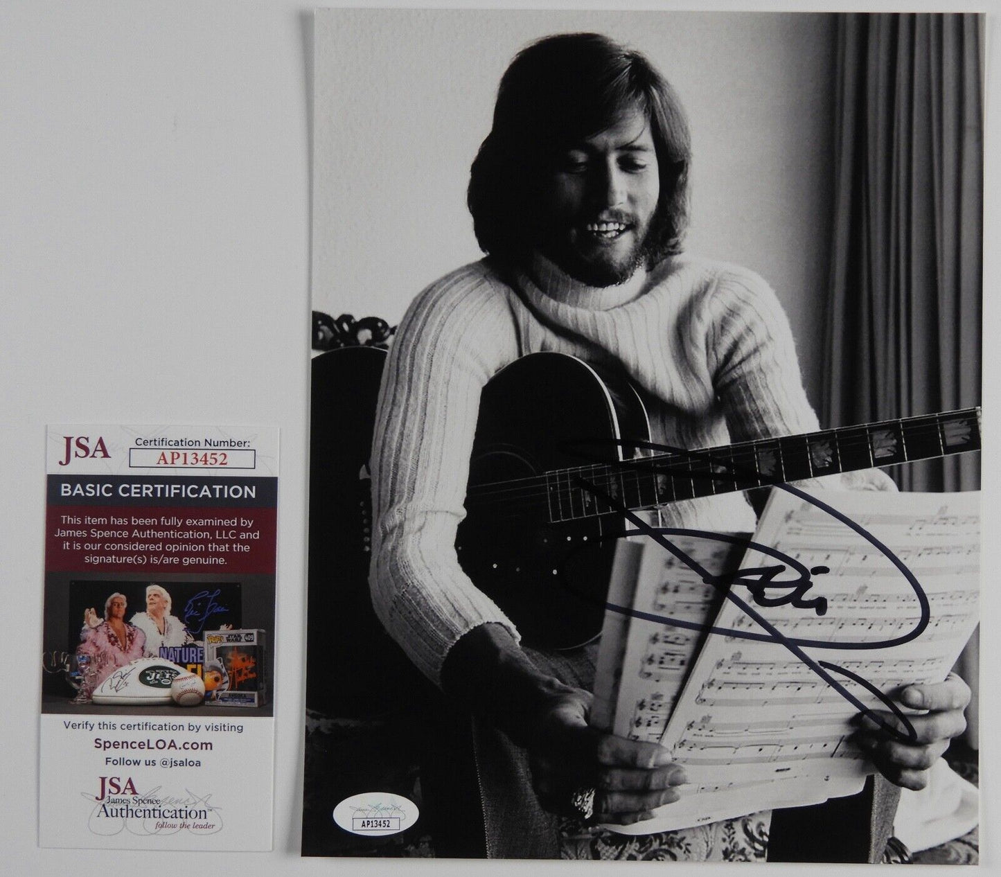 Barry Gibb JSA Signed Autograph 8 x 10 Photo The Bee Gees