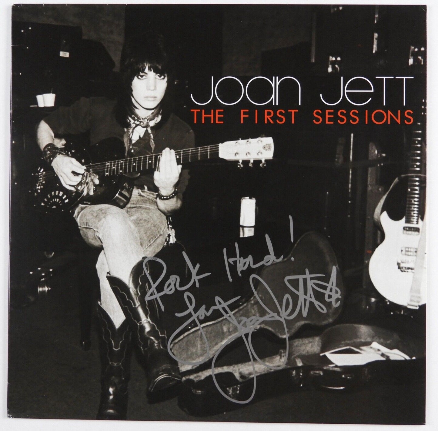 Joan Jett JSA Signed Autograph Album Vinyl Record The First Sessions B&W Vinyl