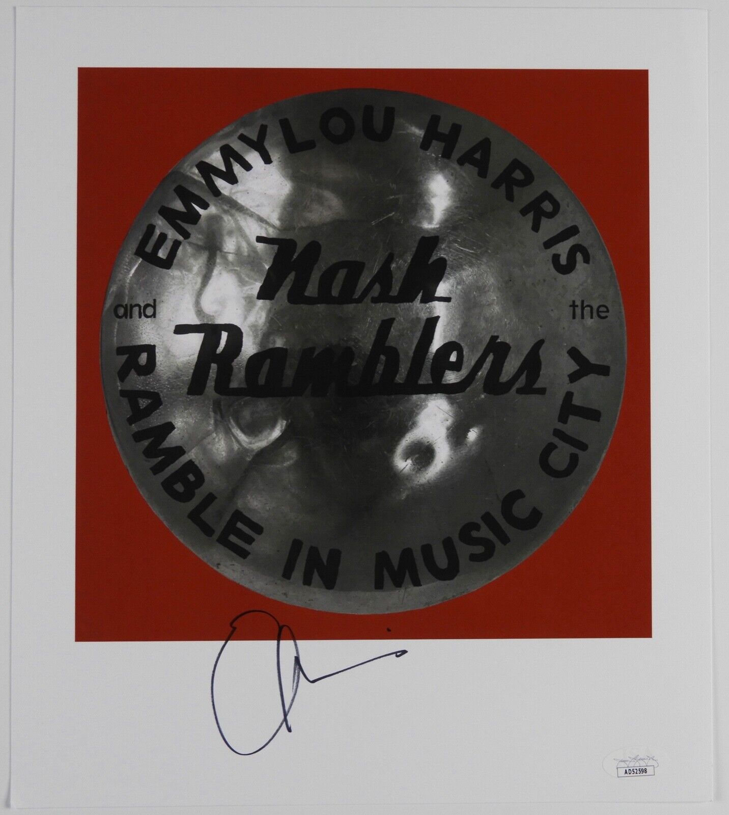 Emmylou Harris Autograph Signed Photo JSA LOA Lithograph Nash Ramblers