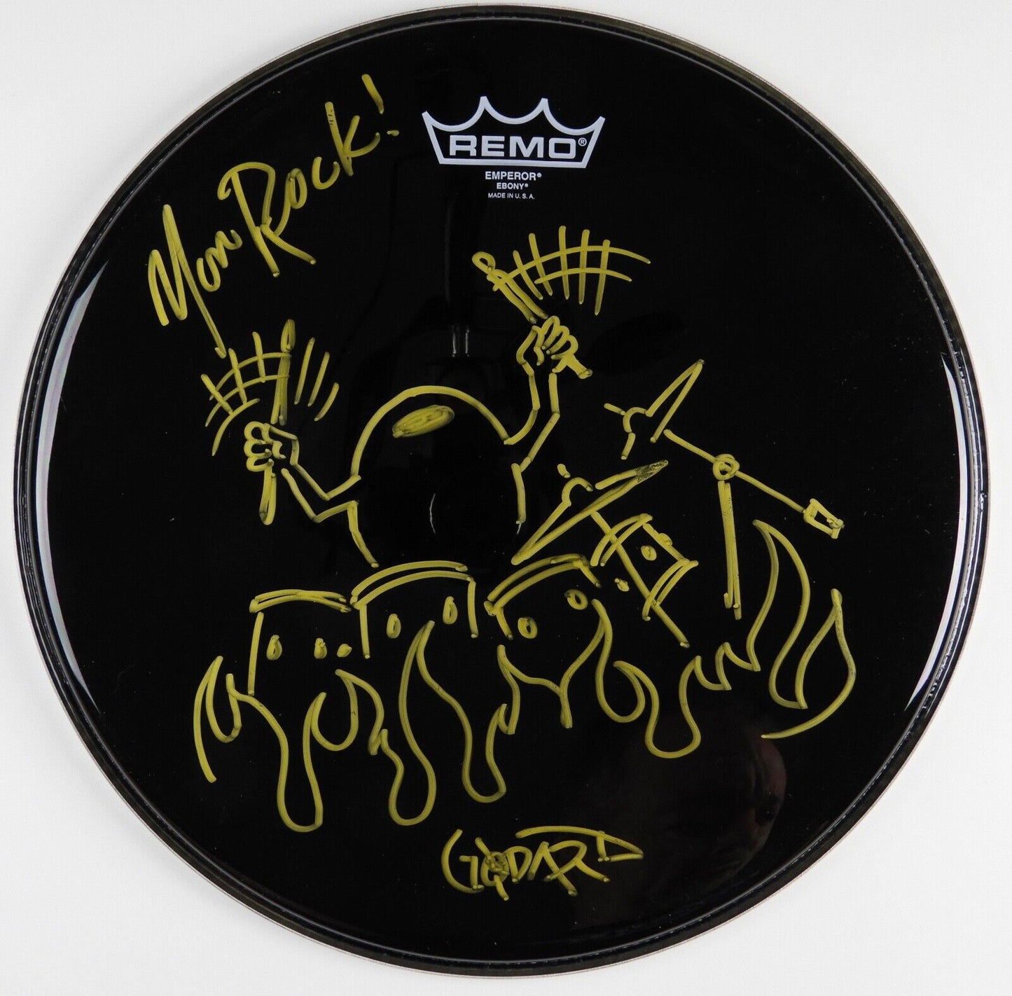 Michael Godard Signed Autograph Drum Head 13" Custom Art Hand Sketch