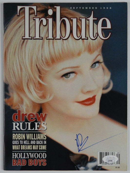 Drew Barrymore JSA Autograph Signed  Tribute Magazine