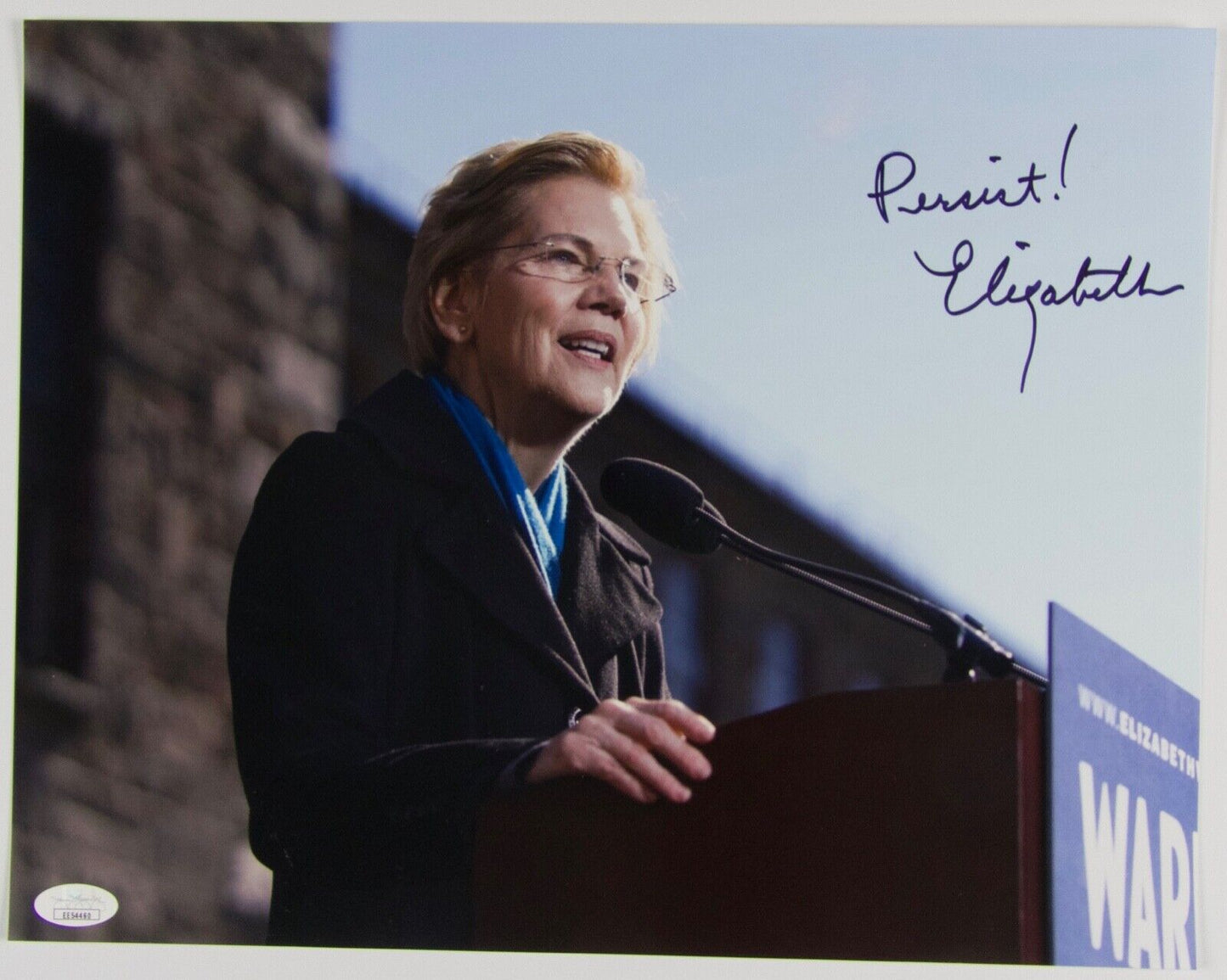 Elizabeth Warren JSA Autograph Signed Photo COA 11 x14 Senator