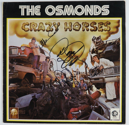 The Osmonds JSA Signed Autograph Album Vinyl Record Crazy Horses Donny Osmond