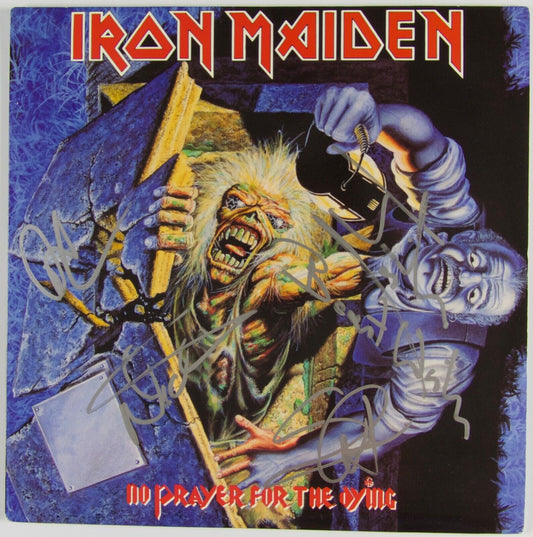 Iron Maiden Dave Murray Steve Harris + JSA Signed Autograph Record Album