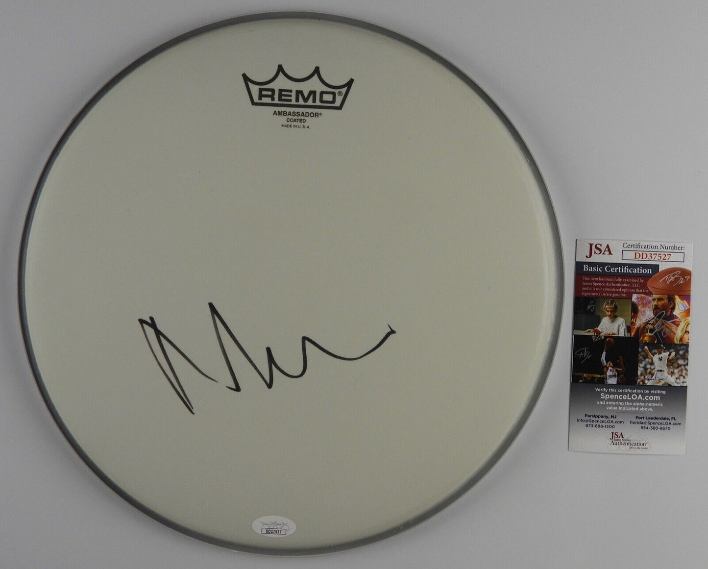 Nick Mason Pink Floyd Autograph Signed Drum Head JSA COA 12" FA LOA