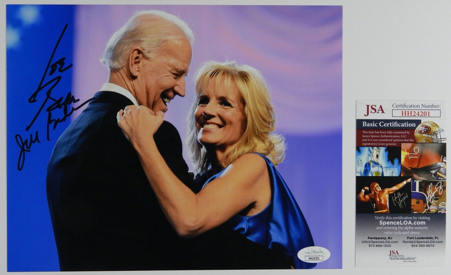 Joe Biden and Jill 46th President JSA Autograph Signed Photo COA 8 x 10
