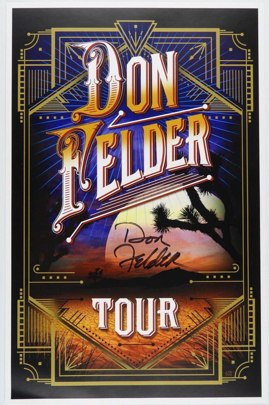 Don Felder Autograph Signed Lithograph Poster JSA Eagles