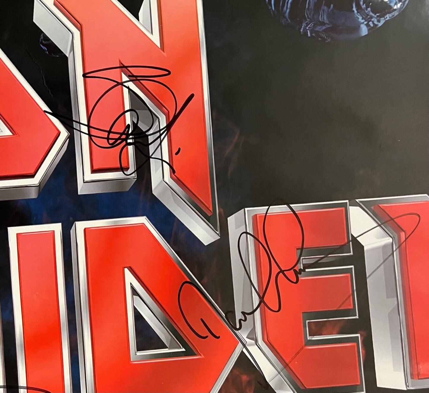 Iron Maiden Fully JSA Signed Autograph Poster Give Me Ed 03 Tour 6 SIGS!