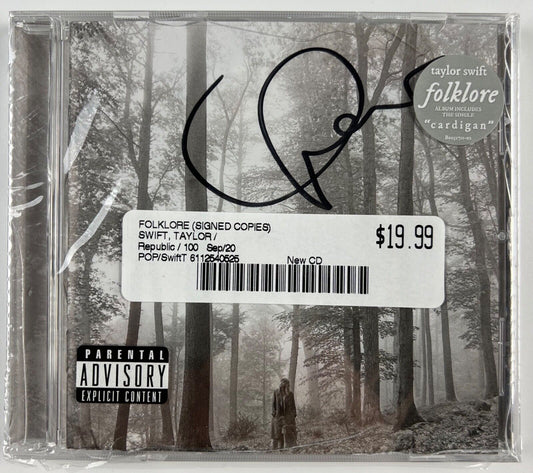 Taylor Swift Signed Autograph Folklore CD Booklet Still Sealed HEART