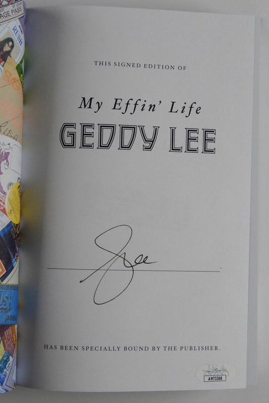 Geddy Lee Rush JSA Autograph Signed Book My Effin' Life