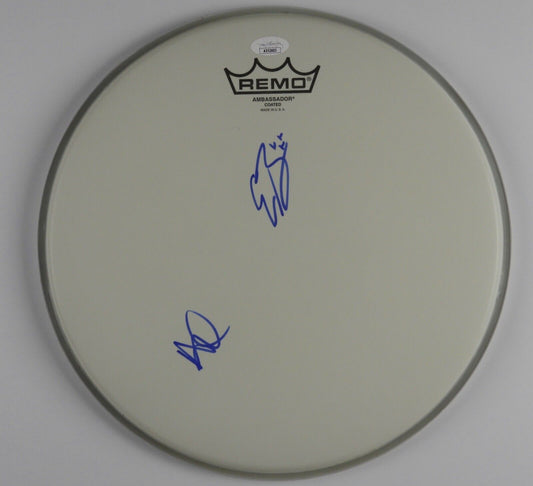 Black Pumas JSA Signed Autograph Drum Head Adrian Quesada Eric Burton