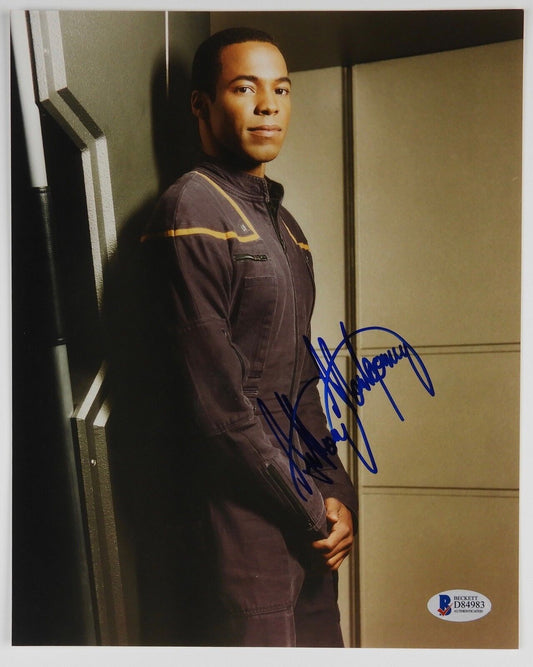 Anthony Montgomery Star Trek signed autograph photo 8 x 10 BAS COA Beckett