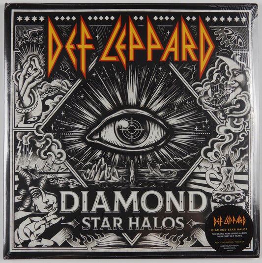 Def Leppard Fully Signed Autograph Album Flat Diamond Star Halos