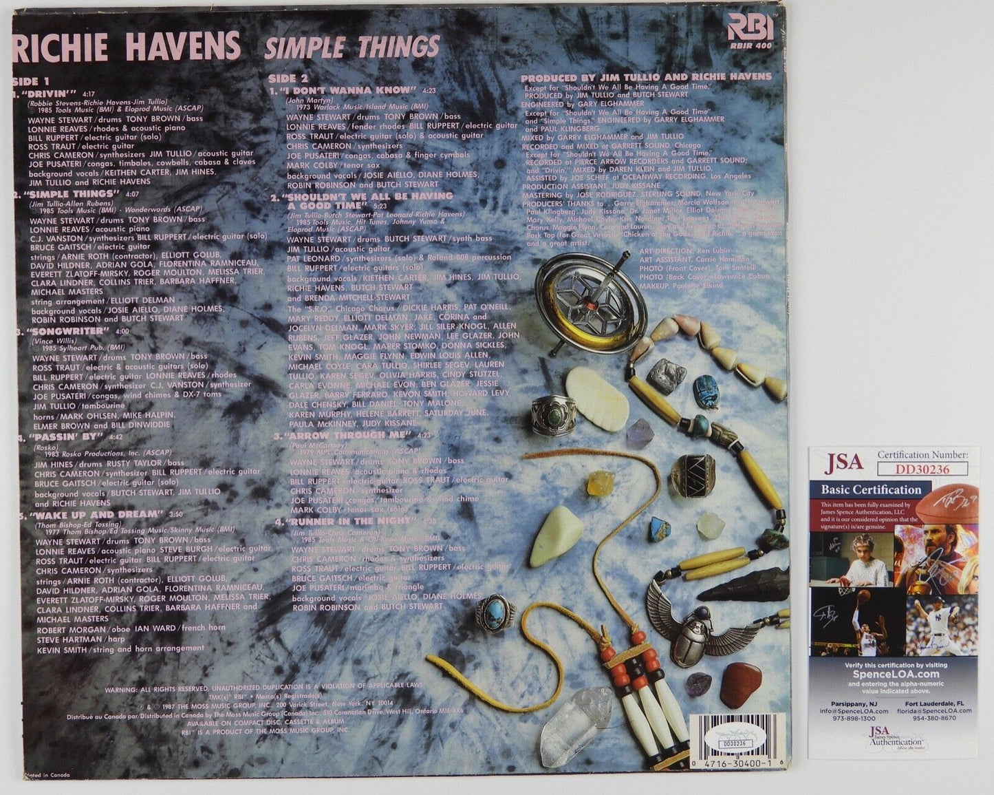 Richie Havens Signed Autograph JSA Record Album Vinyl