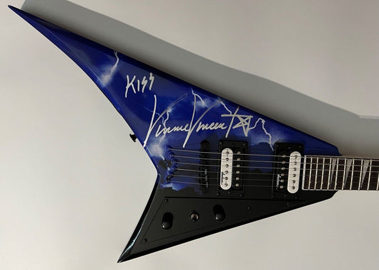Vinnie Vincent Guitar KISS REAL Signed Autograph Jackson Guitar Creatures Themed