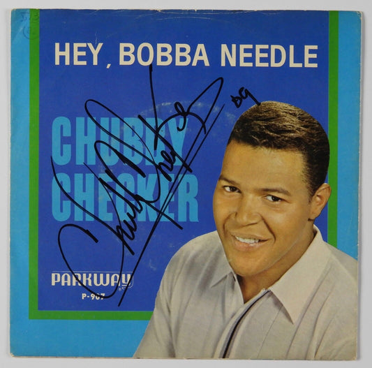 Cubby Checker Signed Autograph 45 JSA Vinyl Record Hey Bobba Needle Sleeve