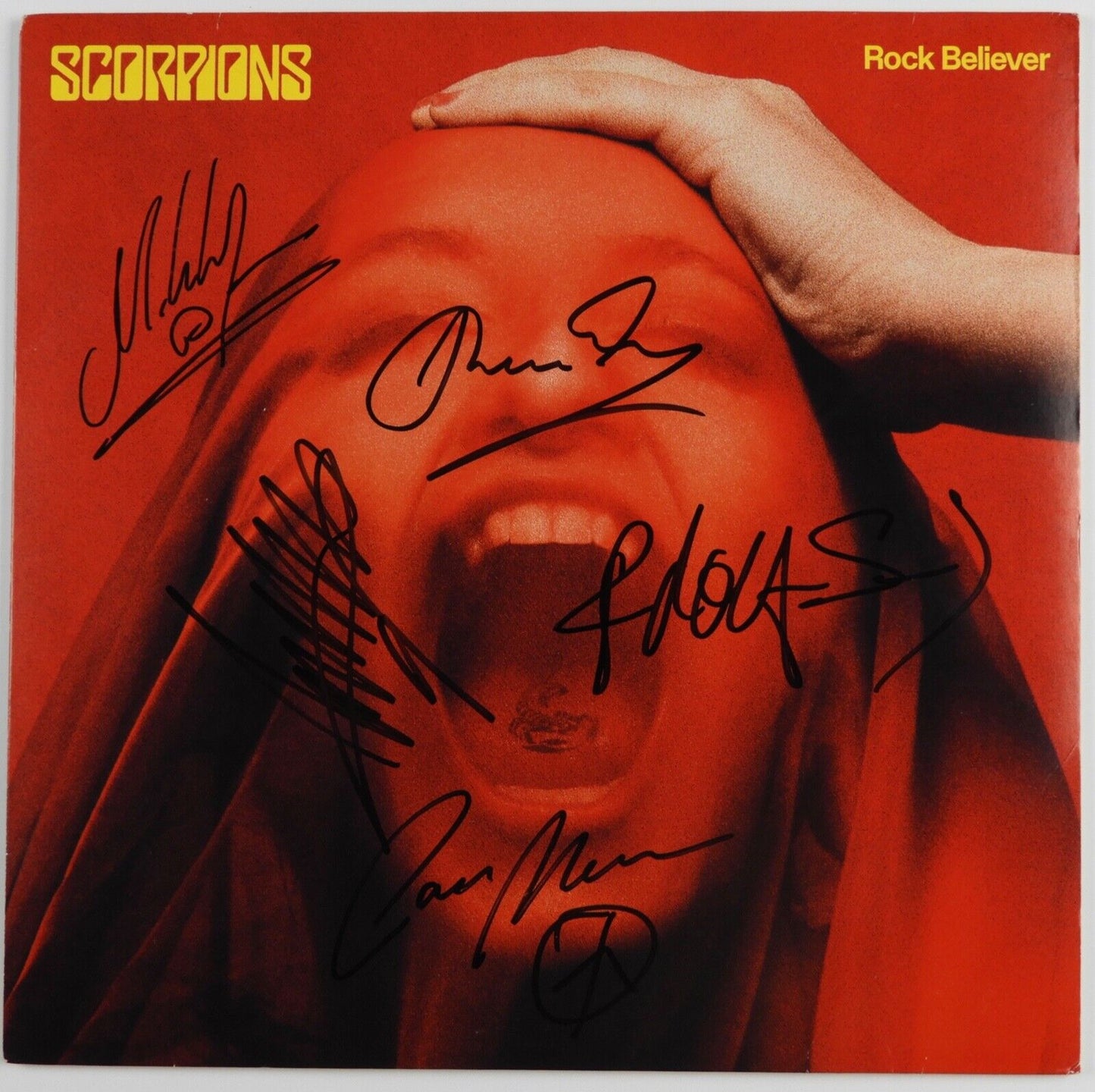Scorpions Fully Signed Autograph Album Vinyl Record Rock Believer Epperson REAL & JSA
