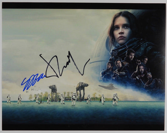 Star Wars Rogue One Donnie Yen Gareth Edwards Signed Autograph JSA 11 x 14 Photo