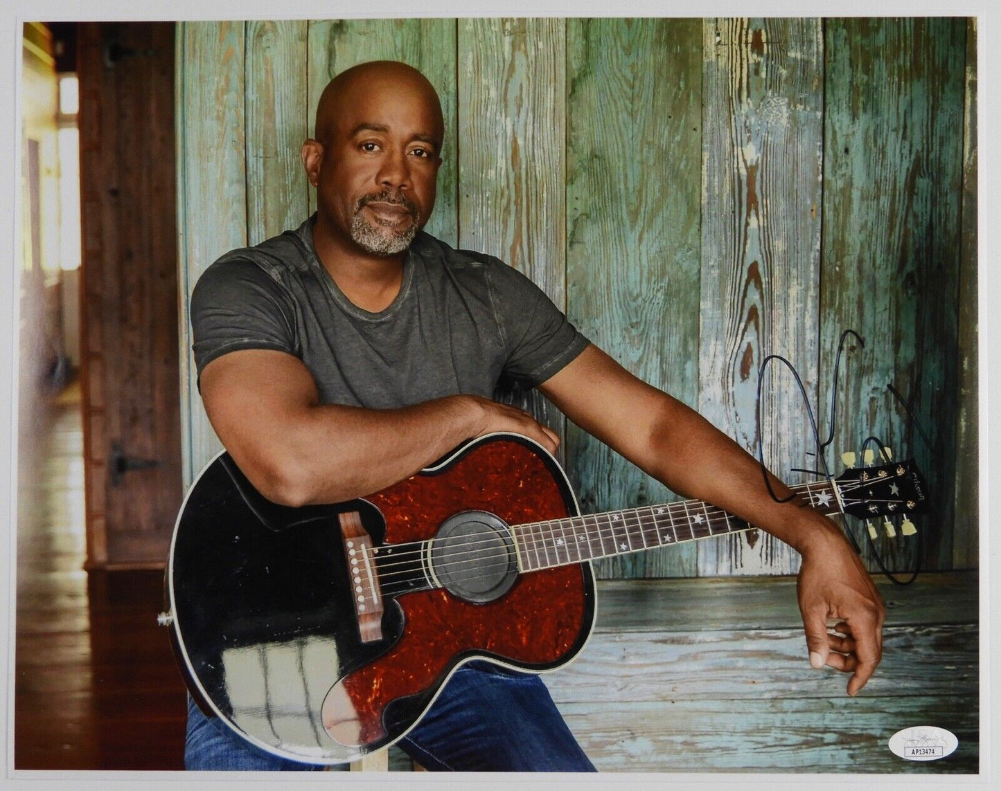 Darius Rucker JSA Autograph Signed 11 x 14 photo Hootie and the Blowfish