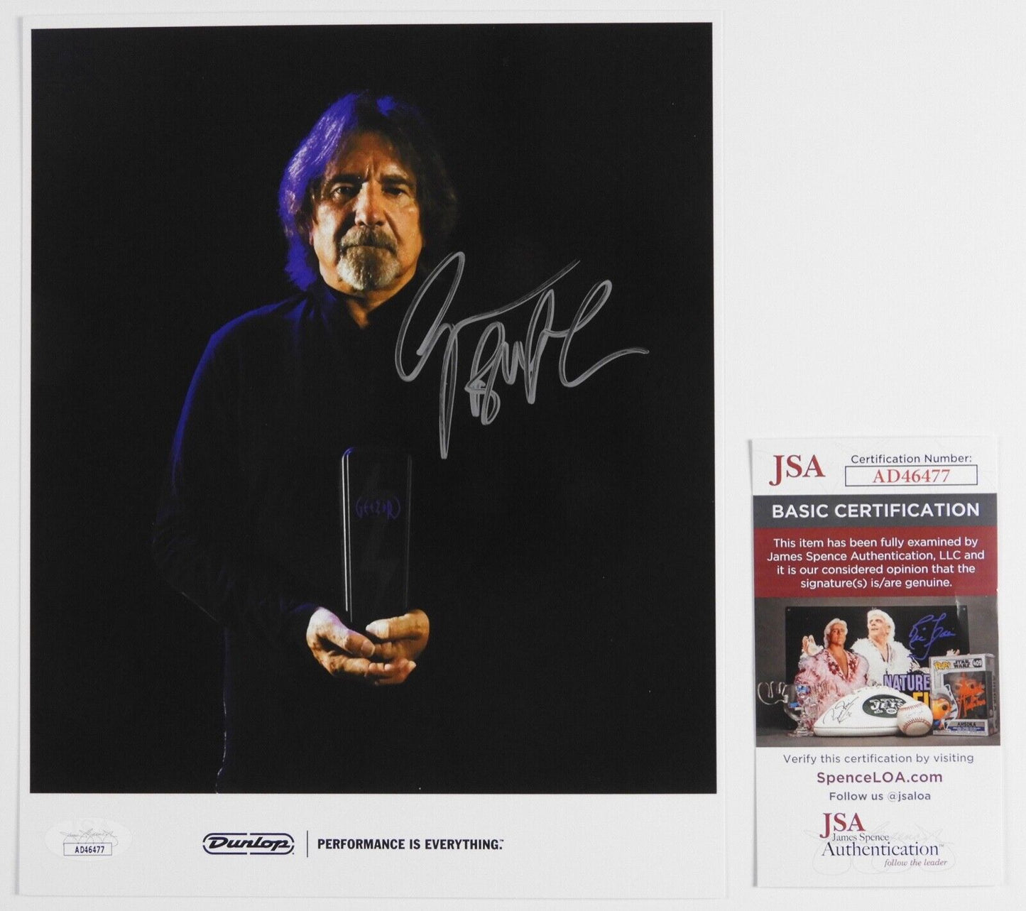 Geezer Butler JSA Signed Autograph Photo 8 x 10 Black Sabbath