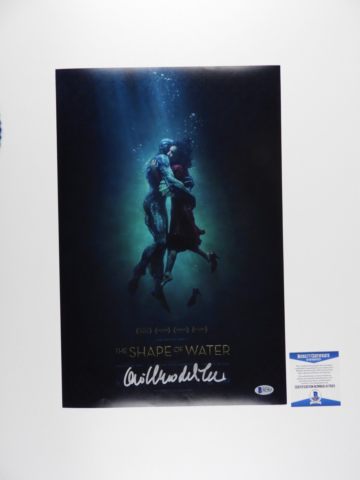 Guillermo Del Toro Autograph Beckett 12 x 18 Signed Photo The Shape Of Water