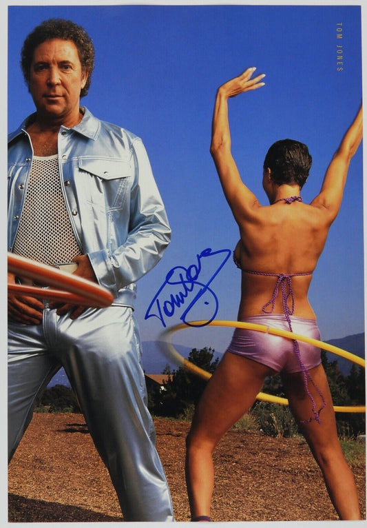 Tom Jones Autograph Signed Magazine Photo JSA COA 9 x 13 1/2