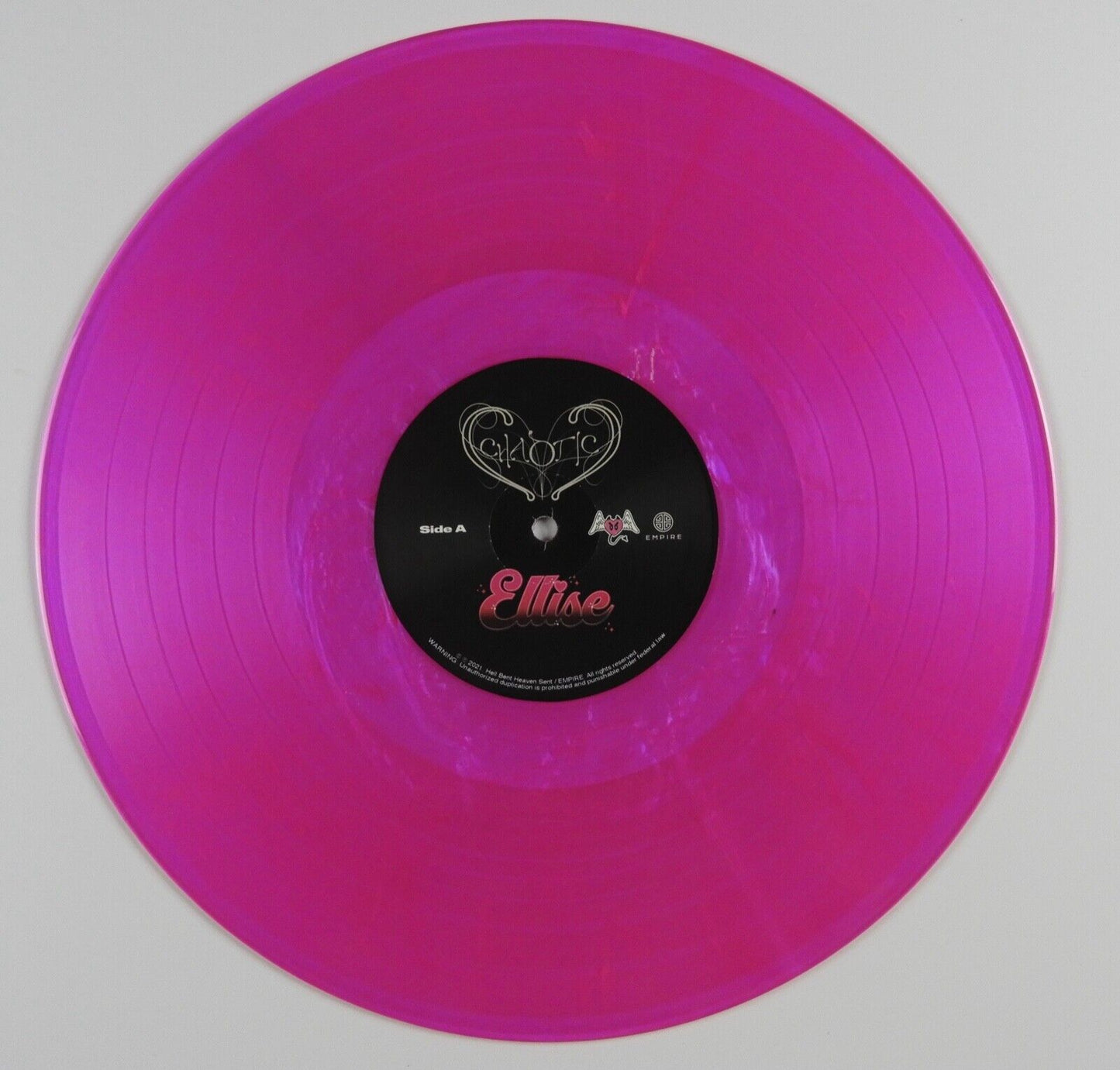 Ellise JSA Signed Autograph Album Record Vinyl Chaotic Hot Pink Vinyl