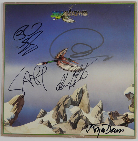 YES JSA Signed Autograph Album Record Vinyl Jon Anderson Steve Howe Shows