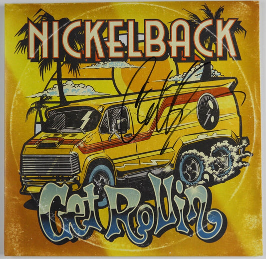 Nickelback JSA Chad Kroeger Signed Autograph Album Record LP Get Rollin'