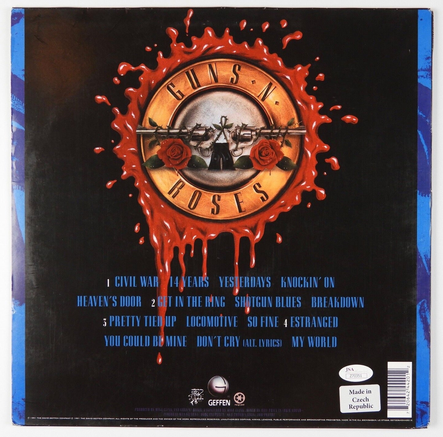 Guns N Roses Duff Dizzy Matt JSA Autograph Signed Album Appetite Record