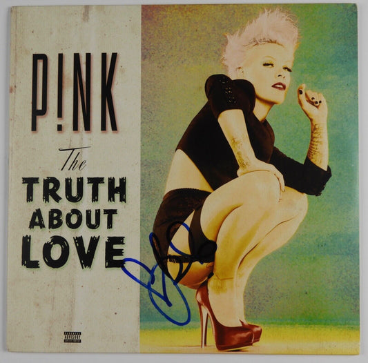 P!NK JSA Signed Autograph Record Album Vinyl The Truth About Love