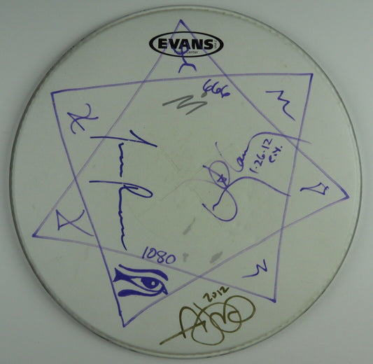 Tool Autograph Signed Drum Head REAL COA 13" Fully Signed Stage Used