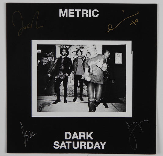 Metric Dark Sunday Full Band Signed JSA Signed Autograph 45 Flex Record Vinyl