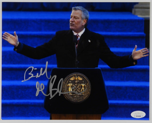 Bill De Blasio New York Mayor JSA Autograph Signed Photo COA 8 x 10