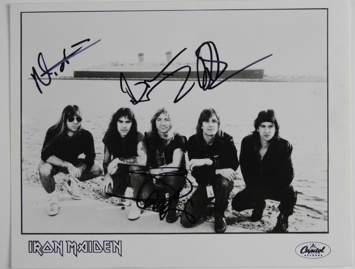 Iron Maiden Signed Autograph 8 x 10 Photo REAL JSA Steve, Bruce, +