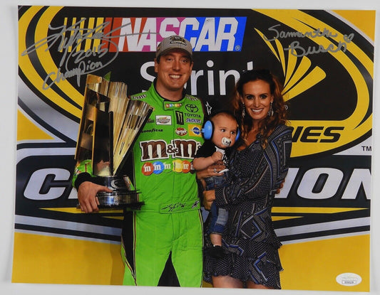Kylie Busch and Samantha Busch NASCAR Autograph Signed Photo JSA 11 x 14