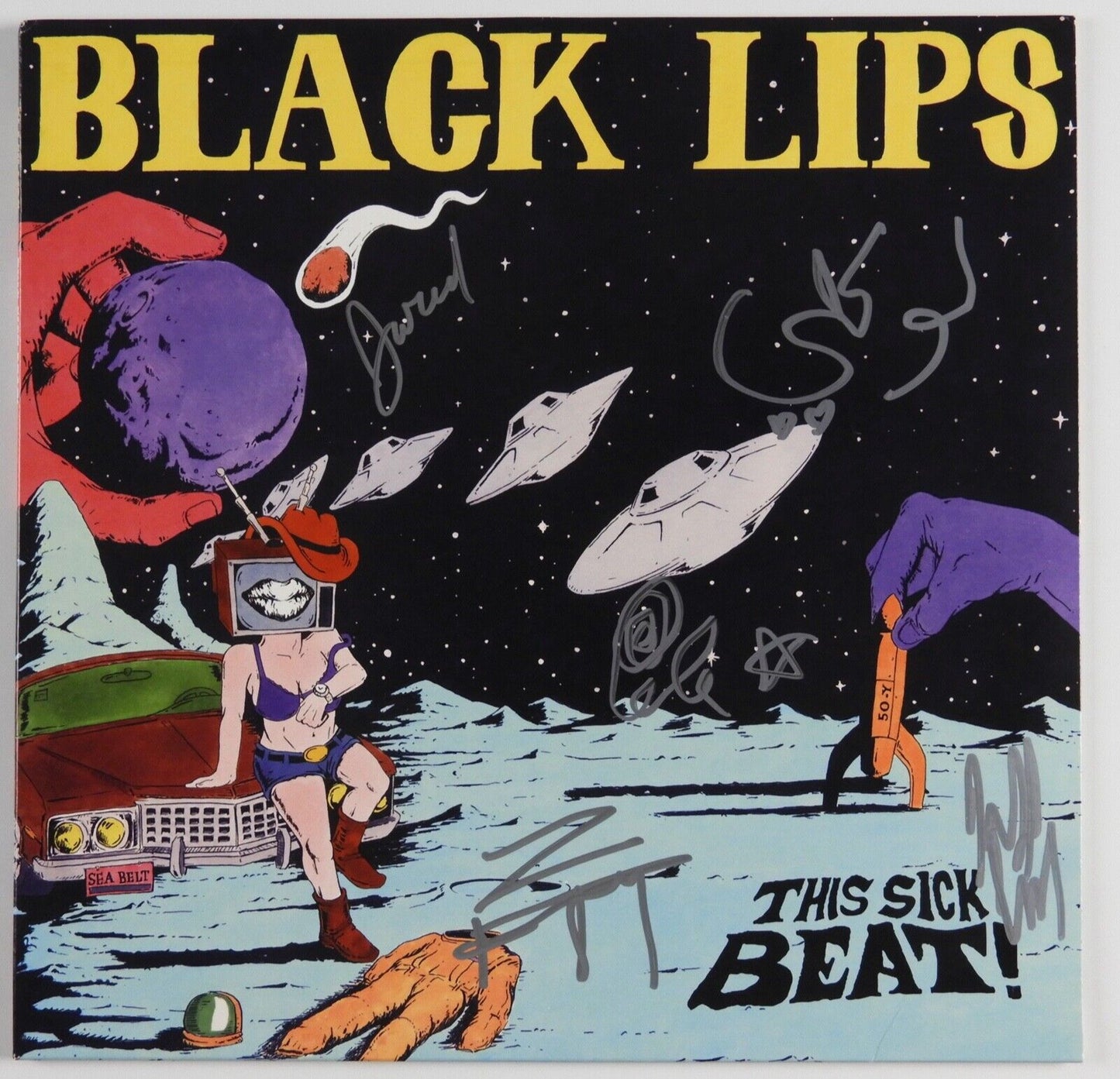 Black Lips JSA Autograph Signed  Album Vinyl Record This Sick Beat! 10"