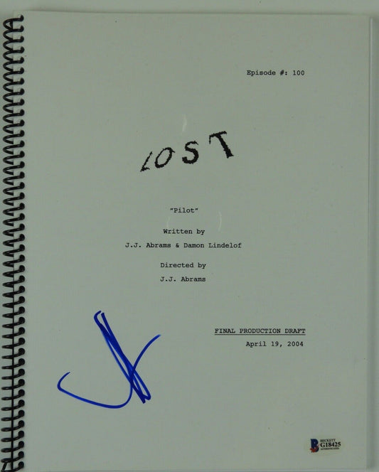 J.J. Abrams Lost Autograph Signed Beckett Full Script