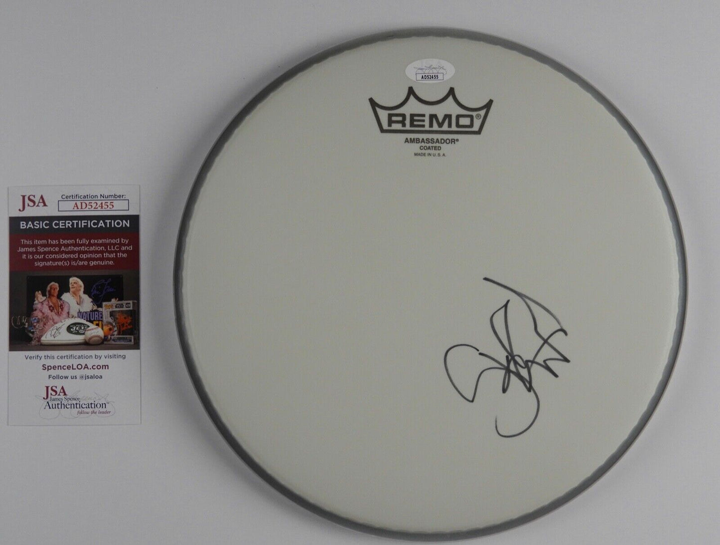 Stewart Copeland The Police Autograph Signed Drumhead JSA COA 10"