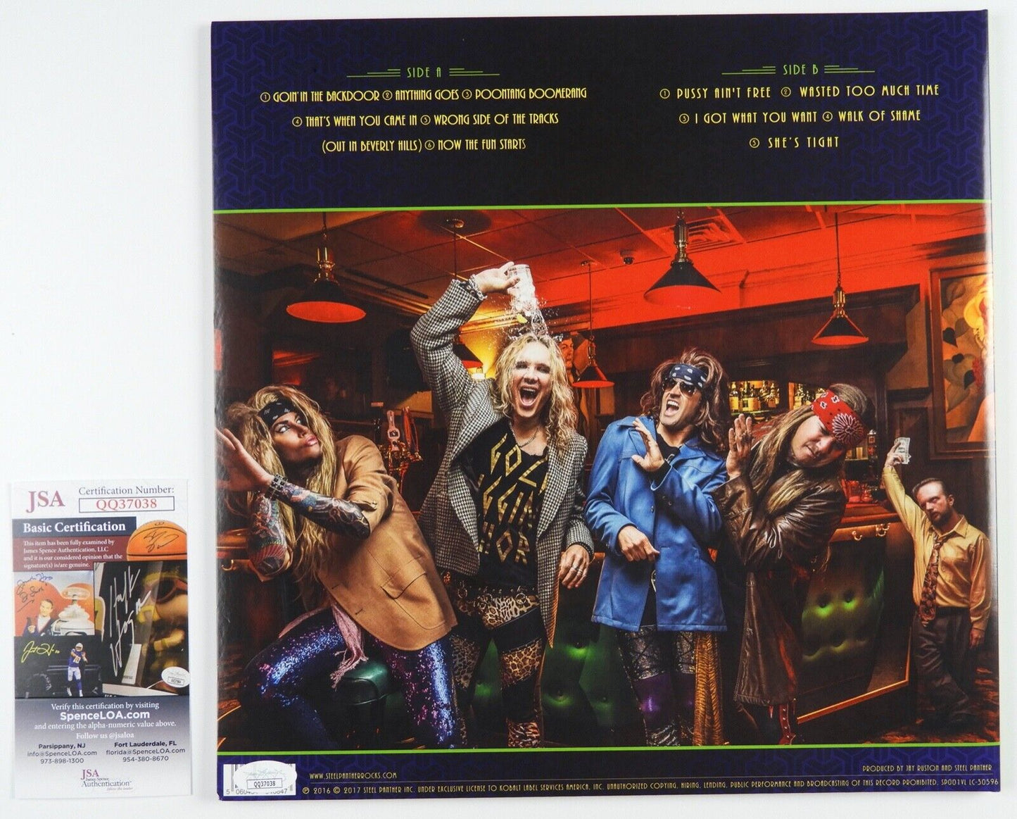 Steel Panther Fully Signed Signed JSA Autograph Album Record Vinyl Lower The Bar