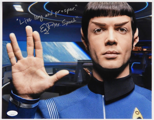 Star Trek Strange New Worlds JSA Ethan Peck Spock Autograph Signed 11 x14 photo