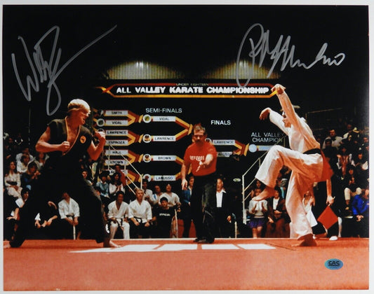 The Karate Kid JSA Signed Autograph 11 x 14 CAS Ralph Macchio William Zabka